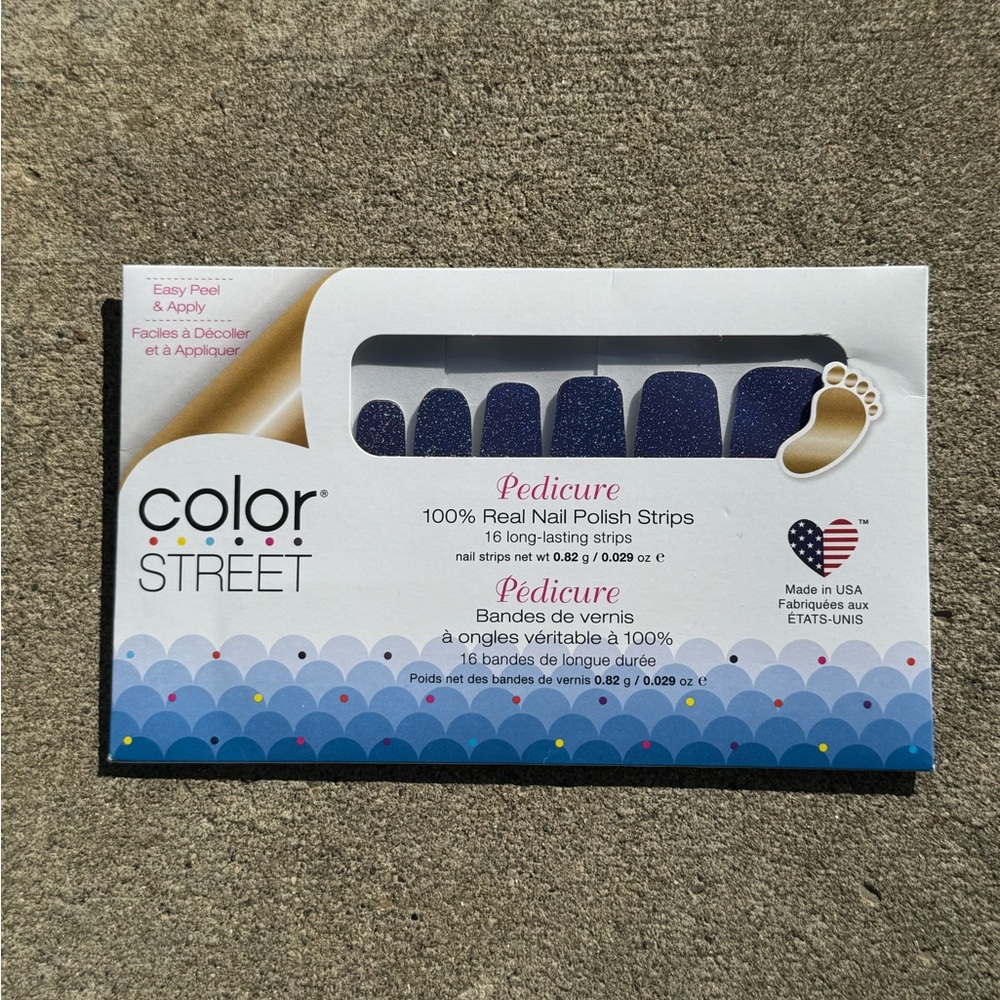 Color Street Pedicure Nail Polish Strips retired color Good Night
